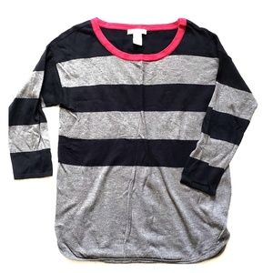 Black and Grey Stripped Sweater